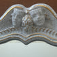 Scalloped Ceramic Mirror, Austria 1930s