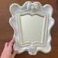 Scalloped Ceramic Mirror, Austria 1930s