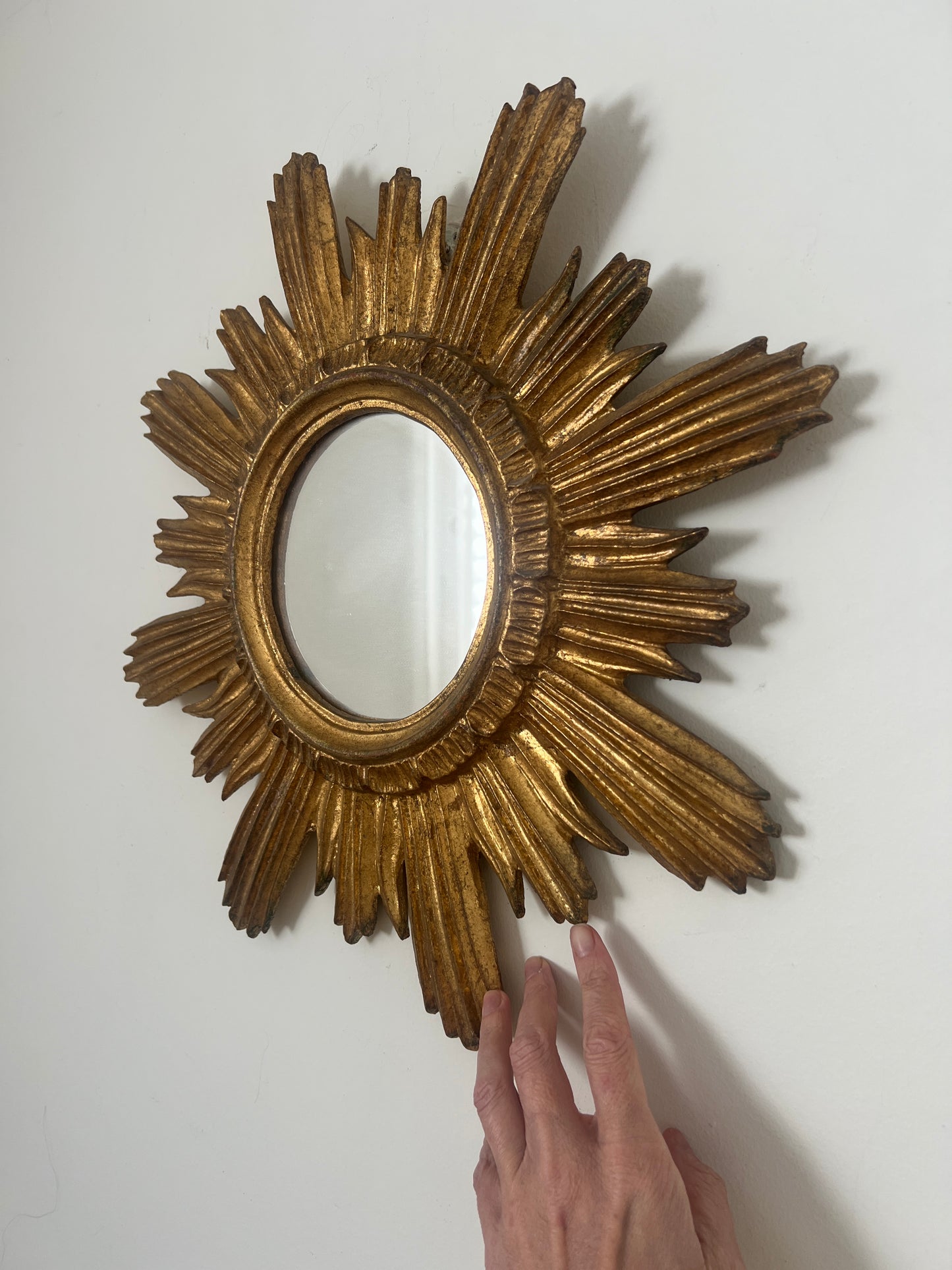 1950s Italian Gilt Sun Mirror