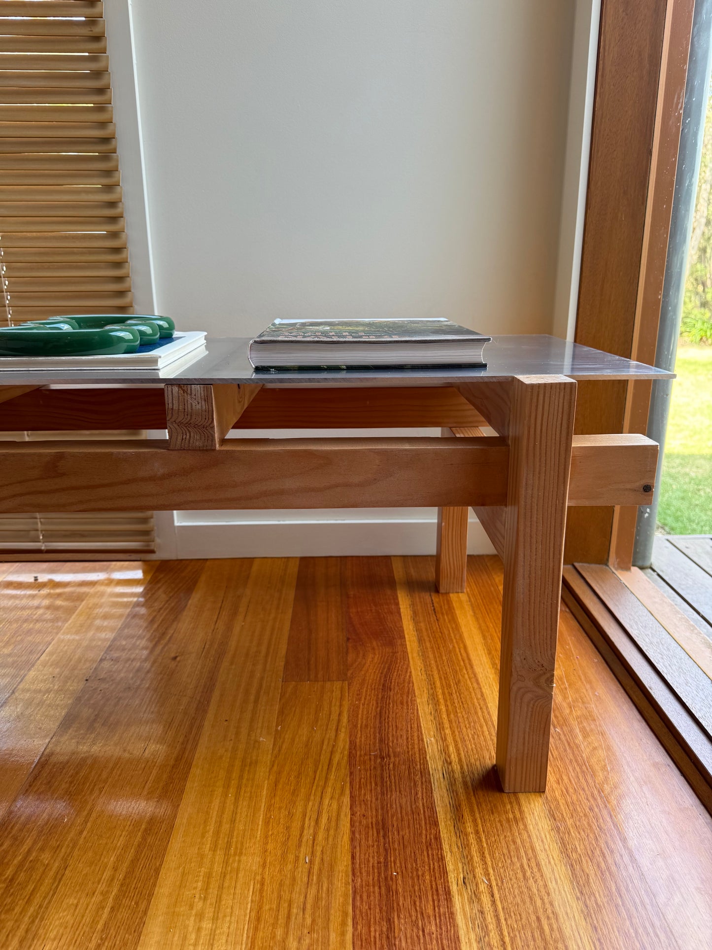 Aluminium + Oregon Side Table