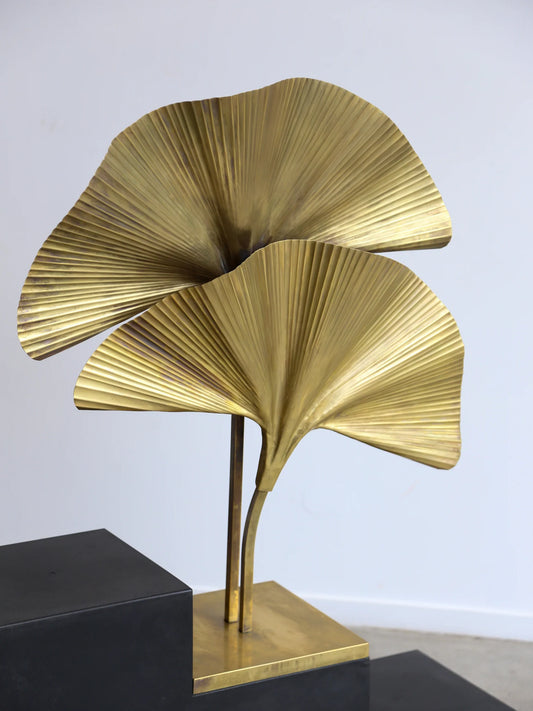 Italian Brass Ginko Leave Lamp