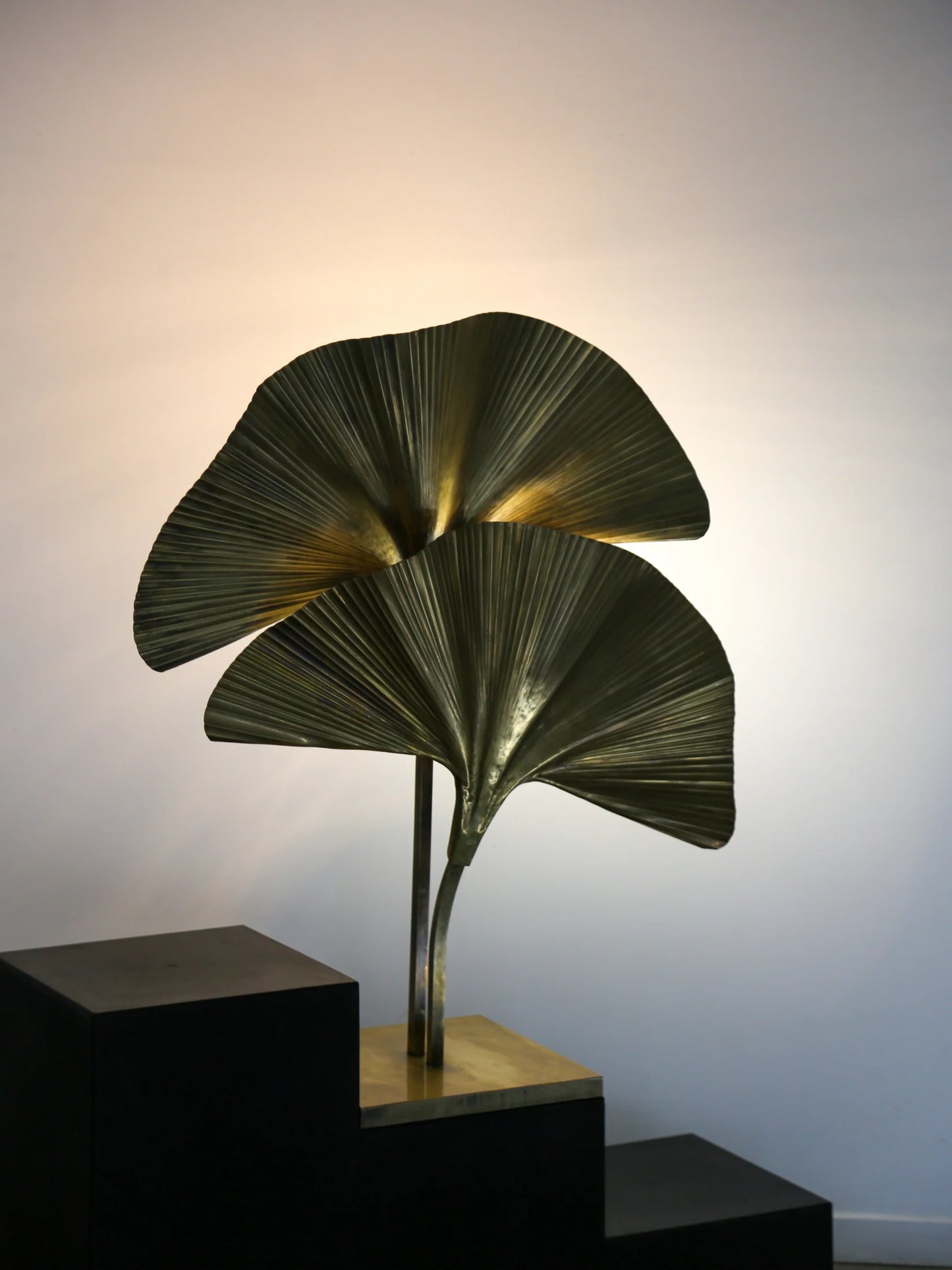 Italian Brass Ginko Leave Lamp