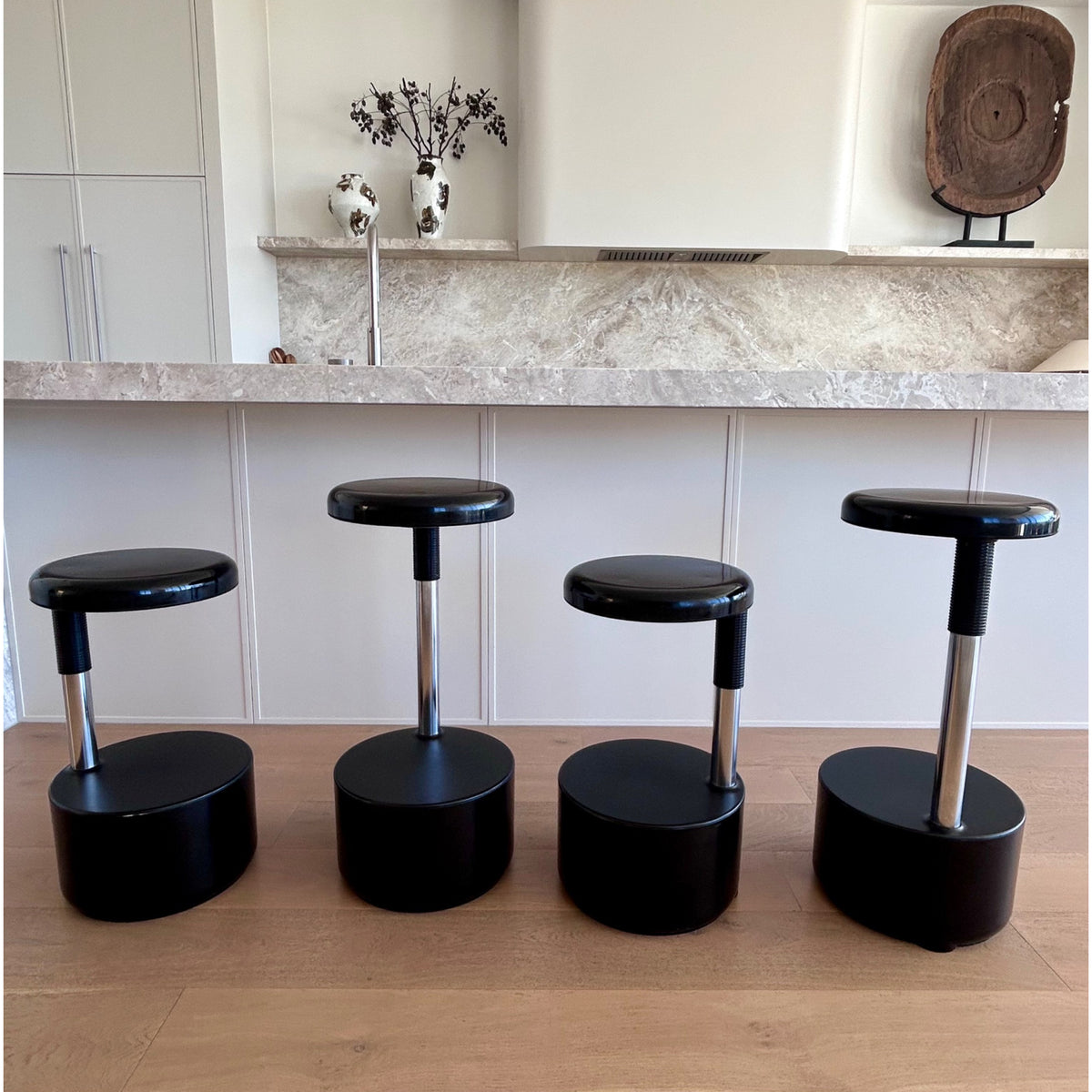 Set of Four 1970s Italian Golf Stools. By Roberto Lucci & Paolo Orlandini for Velca