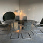 - Chrome & Smoked Glass Dining Table - Gastone Rinaldi for Rima, 70's.