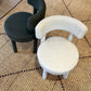 Set of Four Linen Dining Chairs