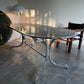 - Chrome & Smoked Glass Dining Table - Gastone Rinaldi for Rima, 70's.