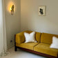 Mustard Velvet Modular Sofa & Ottoman Set