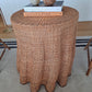 Sculptural Vintage Rattan Ghost Pedestal Table