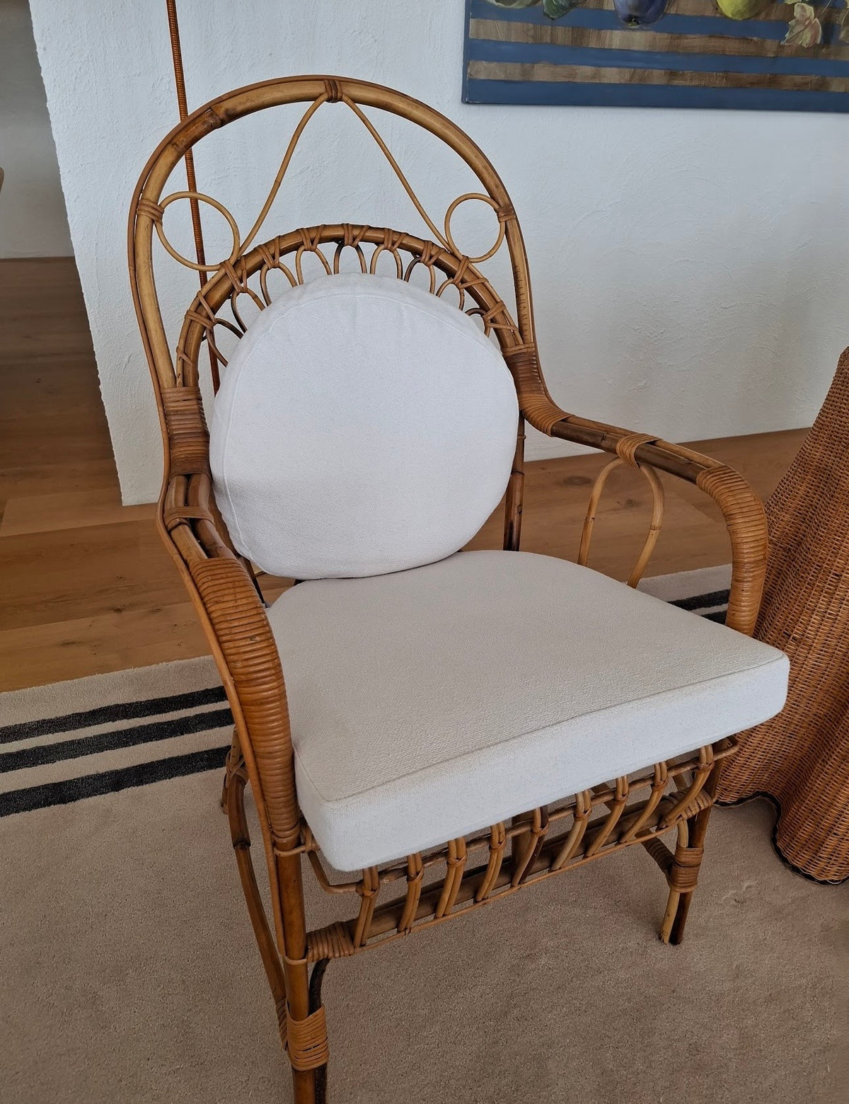 Pair of Vintage Rattan Armchairs