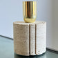 Fratelli Mannelli Travertine Brass Table Lamp, 1960s