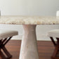 - Travertine Tulip Base Dining Table