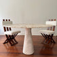 - Travertine Tulip Base Dining Table