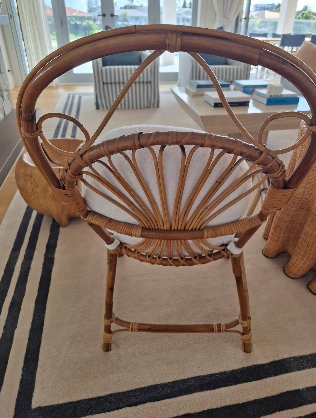 Pair of Vintage Rattan Armchairs