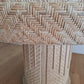 Mid Century French Bleached Rattan Table