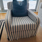 Tamsin Johnson Custom Striped Linen Armchairs