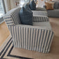 Tamsin Johnson Custom Striped Linen Armchairs