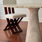 - Travertine Tulip Base Dining Table