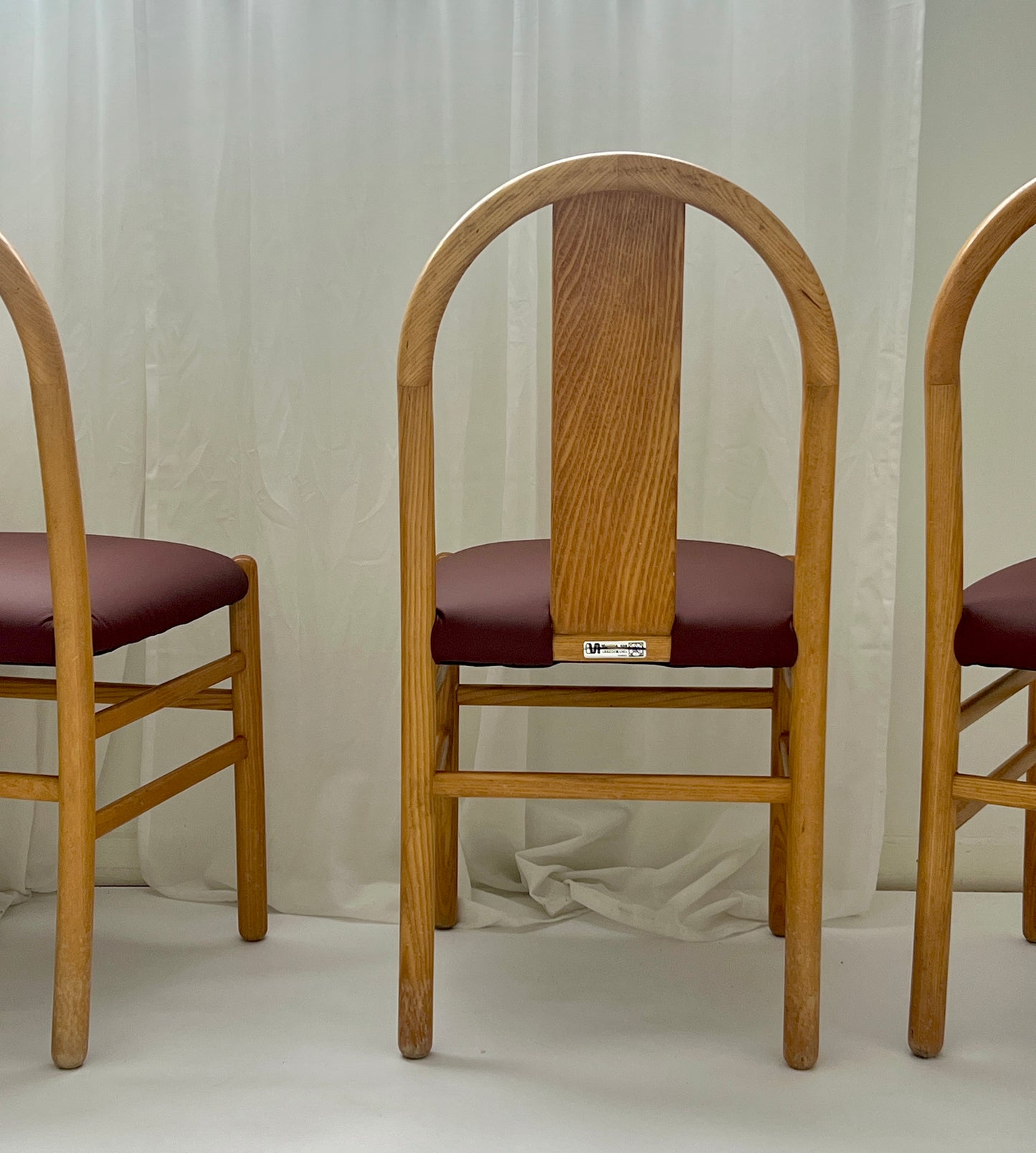 Newly Reupholstered Leather Dining Chair by Fratelli Montina (12 Available)