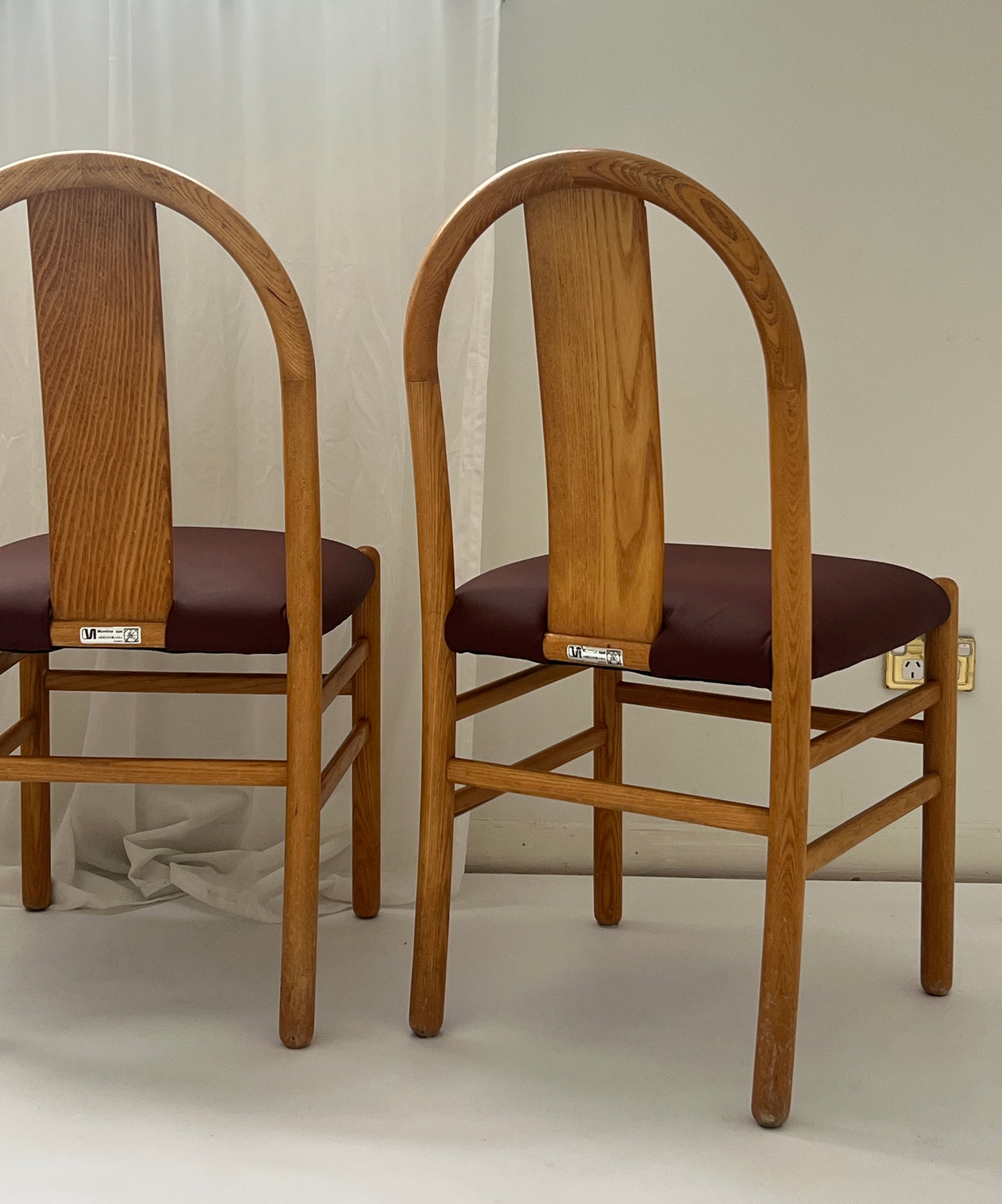 Newly Reupholstered Leather Dining Chair by Fratelli Montina (12 Available)