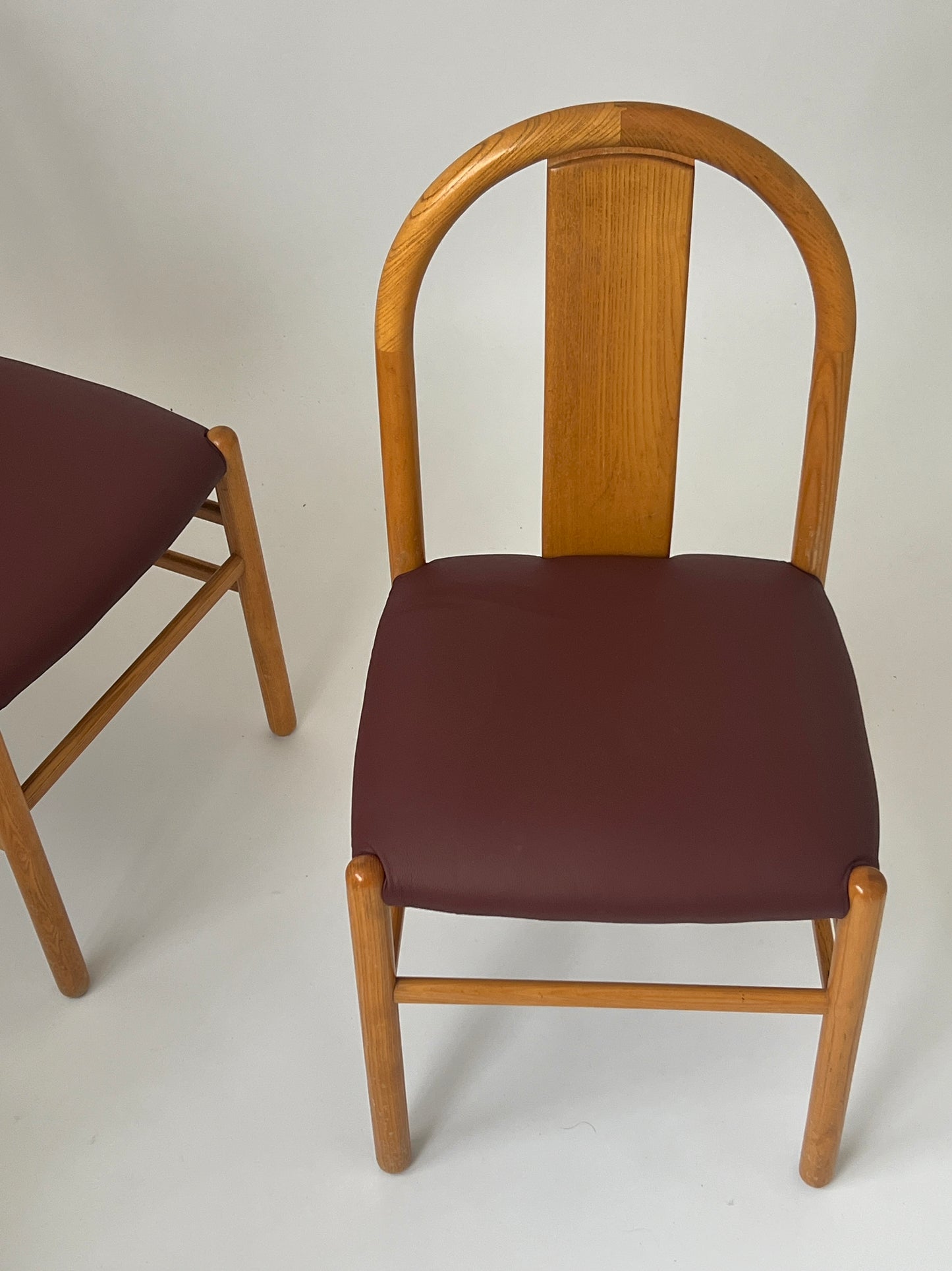 Newly Reupholstered Leather Dining Chair by Fratelli Montina (12 Available)