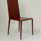 Set of 6 Brick Red 'Norma' Dining Chairs by Arper, Italy