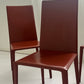 Set of 6 Brick Red 'Norma' Dining Chairs by Arper, Italy