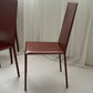 Set of 6 Brick Red 'Norma' Dining Chairs by Arper, Italy