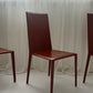 Set of 6 Brick Red 'Norma' Dining Chairs by Arper, Italy
