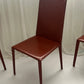 Set of 6 Brick Red 'Norma' Dining Chairs by Arper, Italy