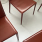 Set of 6 Brick Red 'Norma' Dining Chairs by Arper, Italy