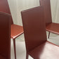 Set of 6 Brick Red 'Norma' Dining Chairs by Arper, Italy