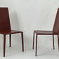 Set of 6 Brick Red 'Norma' Dining Chairs by Arper, Italy