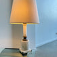 Italian White Marble Table Lamp, 1950s