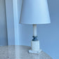 Italian White Marble Table Lamp, 1950s