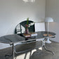 - Chrome & Smoked Glass Dining Table - Gastone Rinaldi for Rima, 70's.