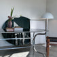 - Chrome & Smoked Glass Dining Table - Gastone Rinaldi for Rima, 70's.