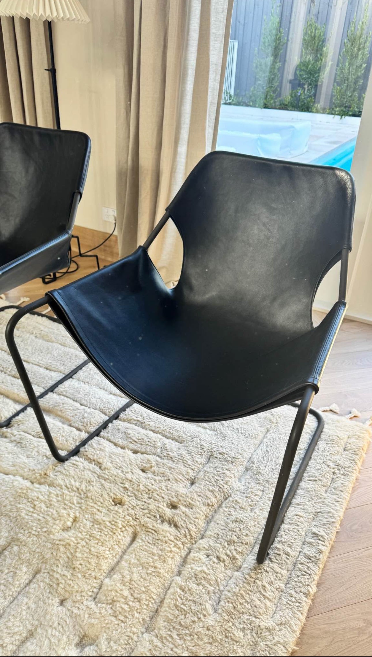 Pair of Paulistano Leather Arm Chairs Objekto