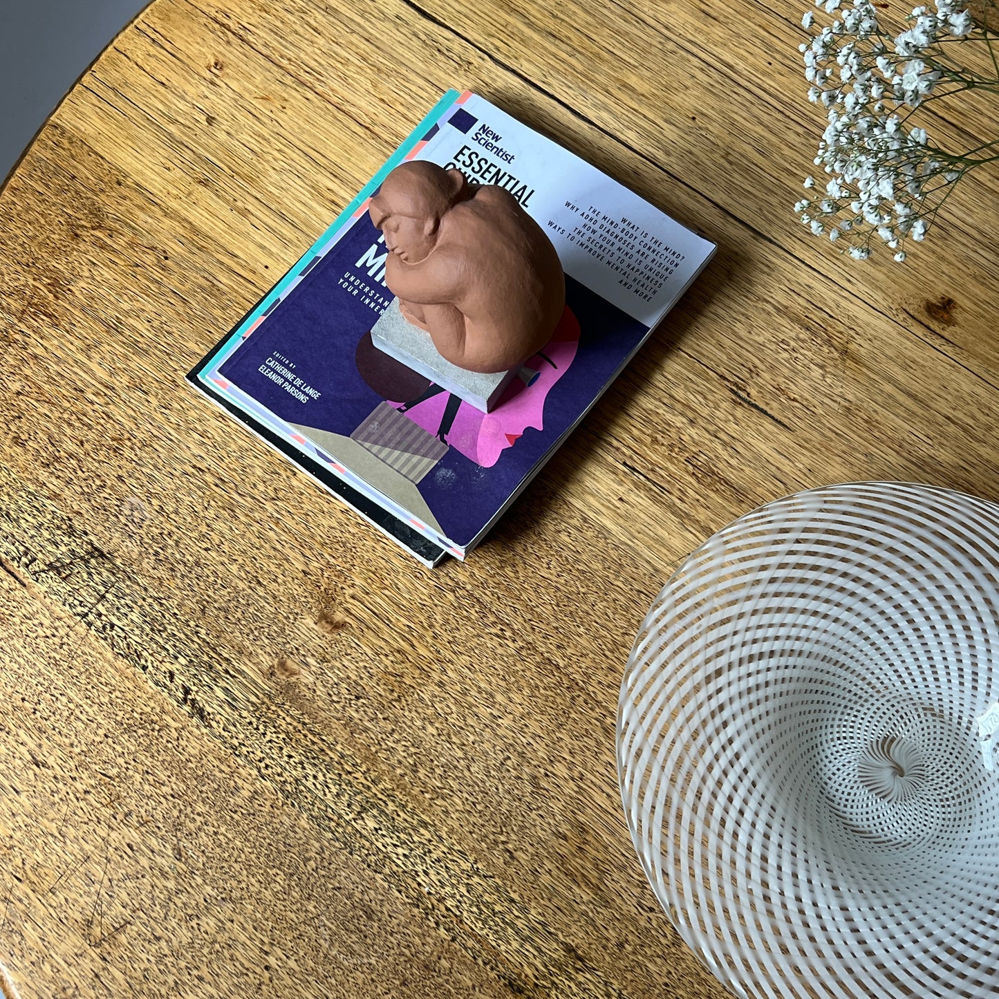 Three-Legged 1940s Coffee Table, Handmade