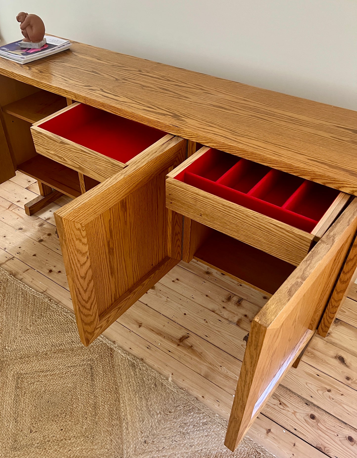 1970s Brutalist Style Oak Sideboard, Denmark