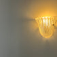 Large Ribbed Murano Glass Sconce, Italy