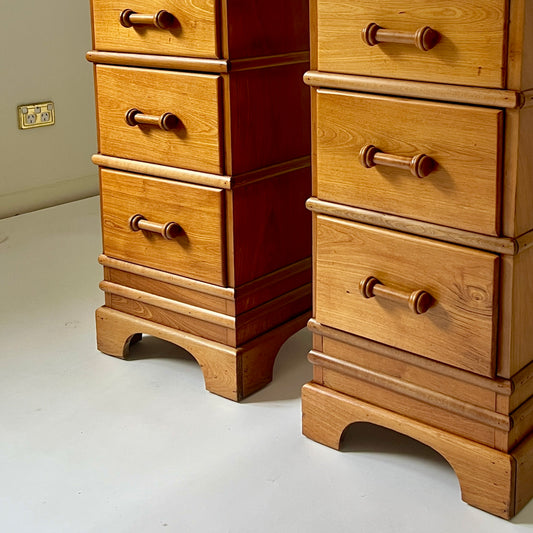 Mid Century Tasmanian Myrtle Bedside Tables (Set)