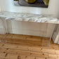 Lucite and Marble Console Table