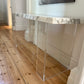 Lucite and Marble Console Table