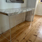 Lucite and Marble Console Table