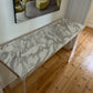 Lucite and Marble Console Table