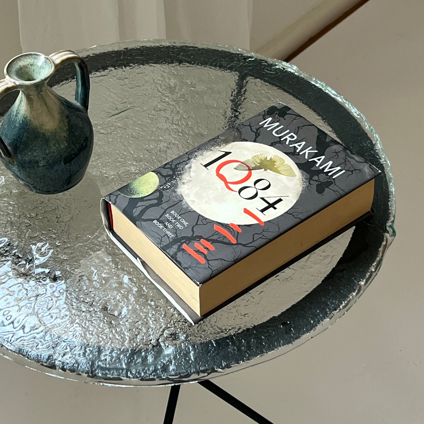 Iron & Frosted Glass 'Knot' Table