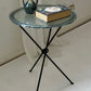 Iron & Frosted Glass 'Knot' Table