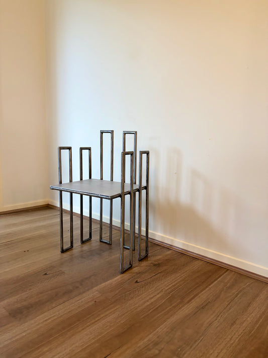 Polished Steel Chair