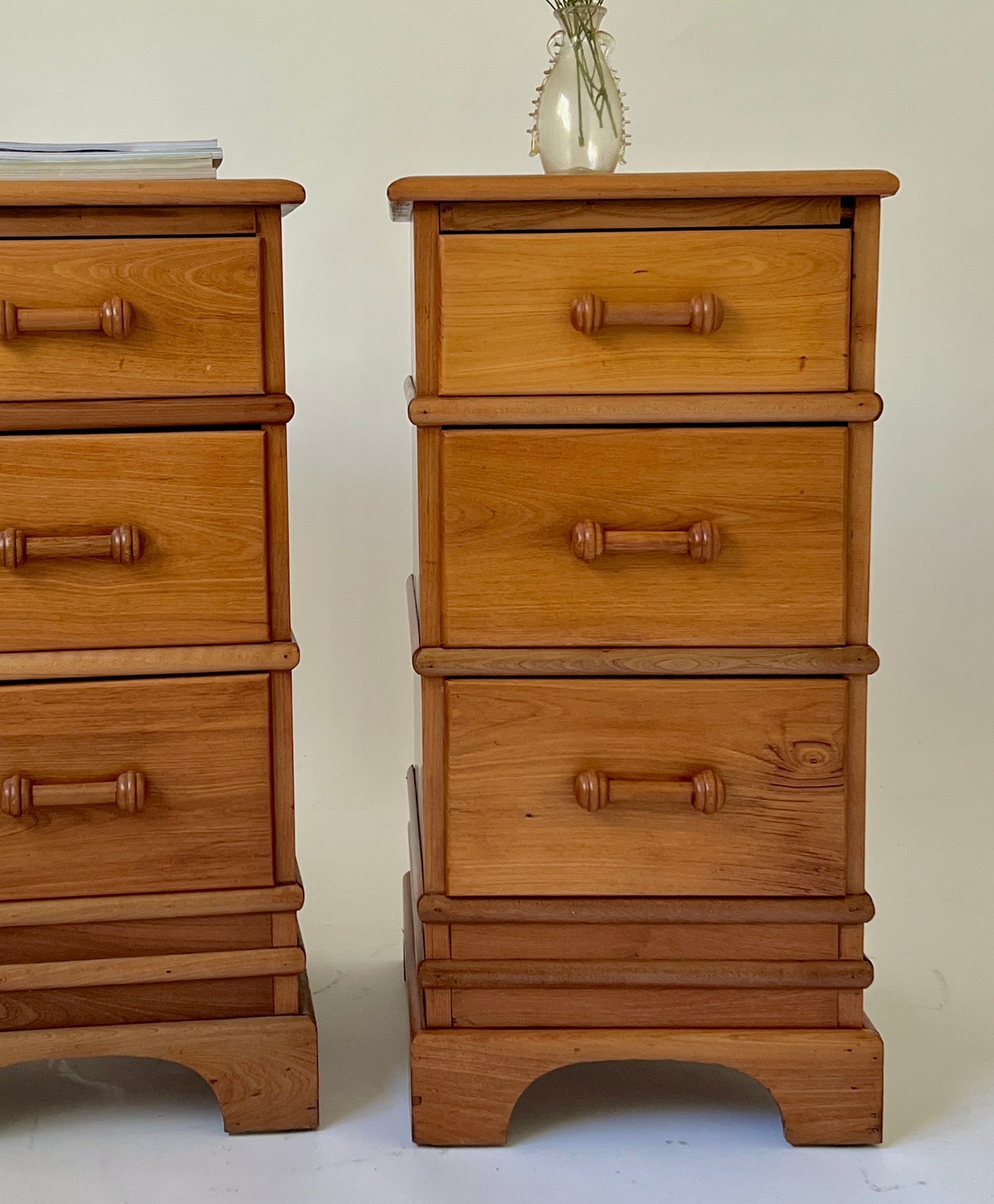 Mid Century Tasmanian Myrtle Bedside Tables (Set)