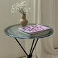 Iron & Frosted Glass 'Knot' Table